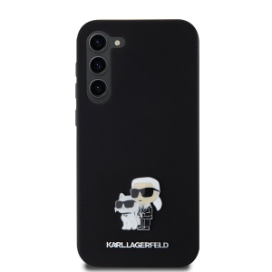 Husa pentru Samsung Galaxy S23 Plus - Karl Lagerfeld Silicone (KLHCS23MSMHKCNPK) - Karl&Choupette Metal Pin - Img 2