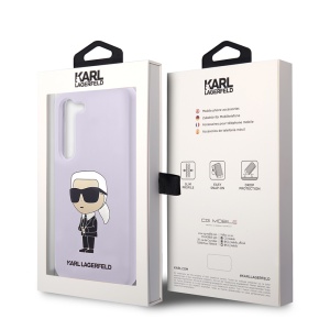 Husa pentru Samsung Galaxy S23 Plus - Karl Lagerfeld Silicone (KLHCS23MSNIKBCU) - Purple Ikonik - Img 7
