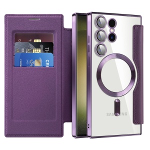 Husa pentru Samsung Galaxy S23 Ultra - Techsuit SmartMag Book Case - Purple - Img 1