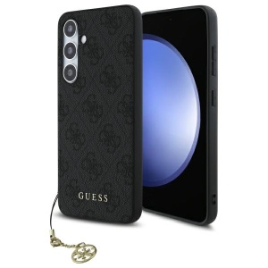 Husa pentru Samsung Galaxy S24 FE - Guess Hardcase 4G Charms Collection (GUHCS24FEGF4GGR) - Grey - Img 1