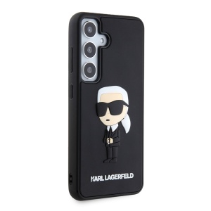 Husa pentru Samsung Galaxy S24 - Karl Lagerfeld 3D Design (KLHCS24S3DRKINK) - Rubber Ikonik - Img 3