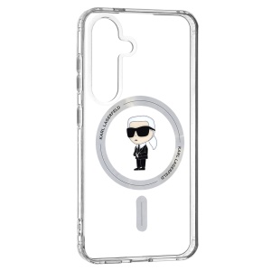Husa pentru Samsung Galaxy S24 - Karl Lagerfeld IML Luxury MagSafe (KLHMS24SHFCKNOT) - Transparent Ikonik - Img 1