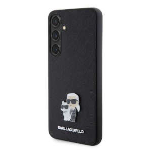Husa pentru Samsung Galaxy S24 Plus - Karl Lagerfeld Saffiano (KLHCS24MPSAKCMPK) - Karl&Choupette Metal Pin - Img 3
