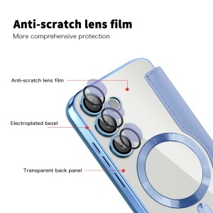 Husa pentru Samsung Galaxy S24 Plus - Techsuit SmartMag Book Case - Light Blue - Img 3