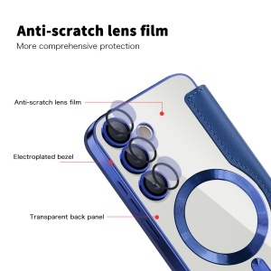 Husa pentru Samsung Galaxy S24 - Techsuit SmartMag Book Case - Blue - Img 3