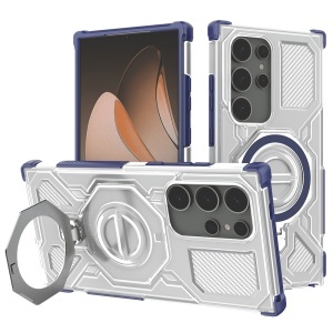 Husa pentru Samsung Galaxy S24 Ultra - Techsuit Carbon Shield PRO - Blue Transparent - Img 1
