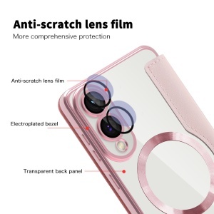 Husa pentru Samsung Galaxy S25 Edge - Techsuit SmartMag Book Case - Pink - Img 3