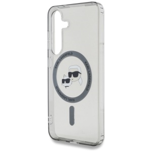 Husa pentru Samsung Galaxy S25 - Karl Lagerfeld IML MagSafe (KLHMS25SHLSKCK) - Metal Karl&Choupette Heads - Img 2