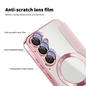 Husa pentru Samsung Galaxy S25 Plus - Techsuit SmartMag Book Case - Pink - Img 3