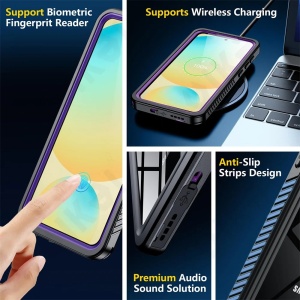 Husa pentru Samsung Galaxy S25 - ShellBox Waterproof IP68 Case - Black - Img 3