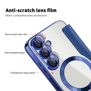Husa pentru Samsung Galaxy S25 - Techsuit SmartMag Book Case - Blue - Img 3