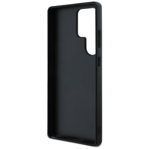 Husa pentru Samsung Galaxy S25 Ultra - Guess Leather Grained Hot Stamp 4G Triangle Metal (GUHCS25LPGP4STRK) - Black - Img 4