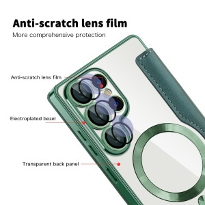 Husa pentru Samsung Galaxy S25 Ultra - Techsuit SmartMag Book Case - Green - Img 3