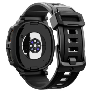Husa pentru Samsung Galaxy Watch8 44mm + Curea - Spigen Rugged Armor Pro - Black - Img 2