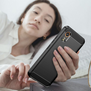 Husa pentru Samsung Galaxy Xcover7 - Techsuit Carbon Silicone - Black - Img 5