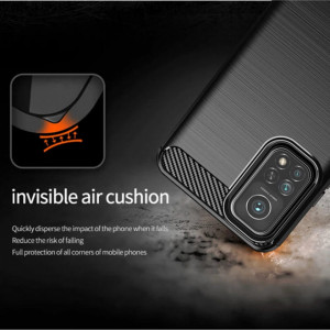 Husa pentru Xiaomi Mi 10T 5G / Mi 10T Pro 5G - Techsuit Carbon Silicone - Black - Img 5