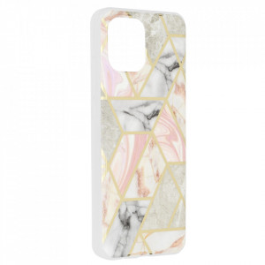Husa pentru Xiaomi Redmi A1 / A2 - Techsuit Marble Series - Pink Hex - Img 6