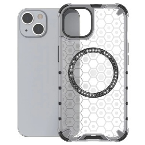 Husa transparenta pentru iPhone 14 - Techsuit HoneyComb Shield MagSafe - White - Img 2