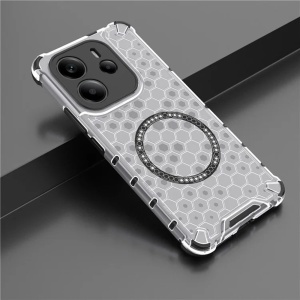 Husa transparenta pentru iPhone 15 Pro - Techsuit HoneyComb Shield MagSafe - White - Img 6