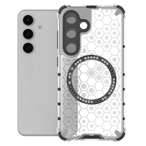 Husa transparenta pentru Samsung Galaxy S25 Plus - Techsuit HoneyComb Shield MagSafe - White - Img 2
