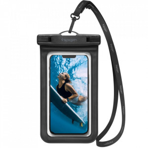 Husa universala pentru telefon - Spigen Waterproof Case A601 - Black - Img 1