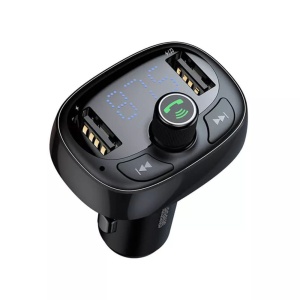 Incarcator cu Modulator pentru Masina, 2x USB, TF Card, MP3 - Baseus (CCMT000301) - Black - Img 3