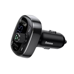 Incarcator cu Modulator pentru Masina, 2x USB, TF Card, MP3 - Baseus (CCMT000301) - Black - Img 6