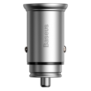 Incarcator Masina Type-C, USB, 30W, Multi Protocol - Baseus Circular Metal (CCALL-BS0S) - Silver - Img 2