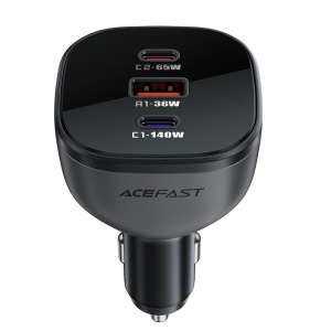 Incarcator pentru Masina 2x USB-C, 165W, Fast Charging, Temperature Control - Acefast (B14) - Black
