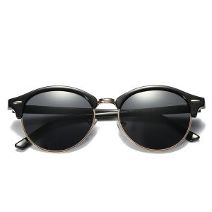 Ochelari de Soare pentru Barbati - Techsuit (66612) - Gold / Gun - Img 2
