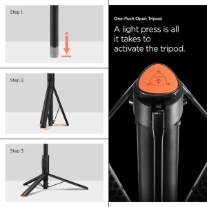Selfie Stick Bluetooth cu Telecomanda- Spigen (S541W) - Black - Img 17