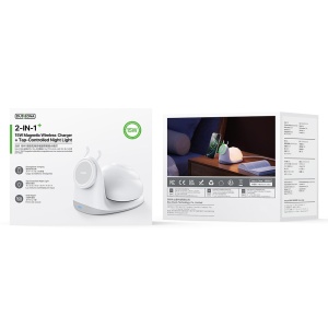 Statie de Incarcare 2in1 15W Type-C 300mAh - Duzzona (W26) - White - Img 8