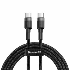 Cablu Baseus Cafule USB-C PD2.0 60W 20V 3A 2m gri+negru - Img 1