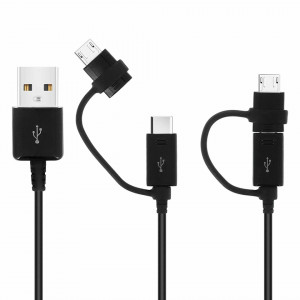 Cablu de date USB la Micro-USB, Type-C, 1.5m - Samsung (EP-DG950DBEGWW) - Black - Img 3