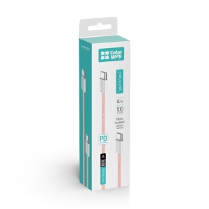 Cablu Type-C, 60W, 1m - ColorWay (CW-CBPDCC061-P) - Pink - Img 7