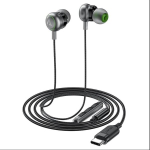 Casti cu microfon, in-ear, Type-C, 1.2m - Acefast (L5) - Black - Img 2