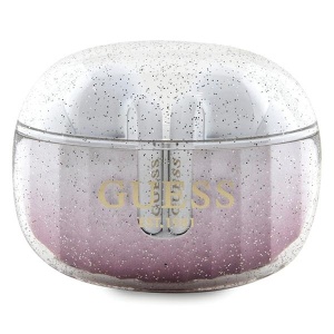 Casti True Wireless, Bluetooth 5.3, IPX4, Type-C - Guess (GUTWSHDGKEEP) - Glitter Pink Gradient - Img 1
