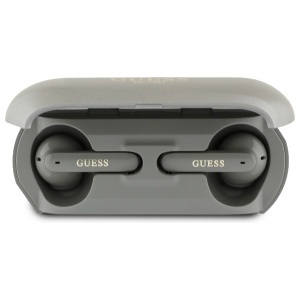Casti True Wireless Stereo, Bluetooth - Guess Earbuds Elongated Metallic Printed Logo (GUTWSC2MCDSE) - Grey - Img 1