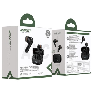 Casti Wireless, Type-C, Bluetooth 5.4, IPX4, Call Noice Reduction - Acefast (W1) - Black - Img 7