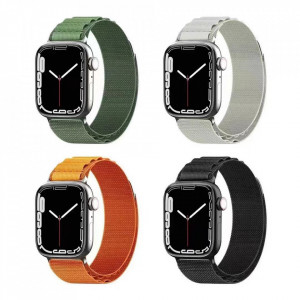 Curea pentru Apple Watch 1/2/3/4/5/6/7/8/9/10/SE/SE 2 (38/40/41/42mm) - Techsuit Watchband (W037) - Star White - Img 5