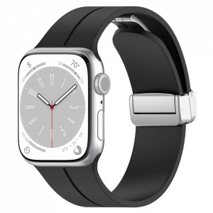 Curea pentru Apple Watch 1/2/3/4/5/6/7/8/9/10/SE/SE 2 (38/40/41/42mm) - Techsuit Watchband (W011) - Black - Img 2