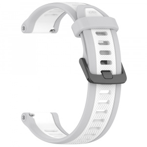 Curea pentru Huawei Watch GT 4 (41mm)/W1/Honor Watch S1/Garmin Venu 2S/Vivoactive 4S - Techsuit Watchband (W053) - White - Img 1