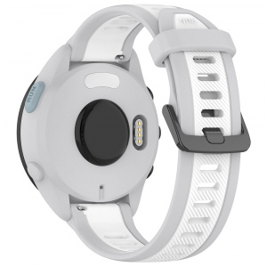 Curea pentru Huawei Watch GT 4 (41mm)/W1/Honor Watch S1/Garmin Venu 2S/Vivoactive 4S - Techsuit Watchband (W053) - White - Img 3