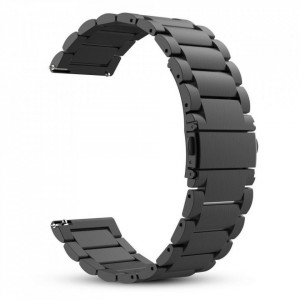 Curea pentru Samsung Galaxy Watch 4/5/Active 2, Huawei Watch GT 3 (42mm)/GT 3 Pro (43mm) - Techsuit Watchband 20mm (W010) - Black - Img 1