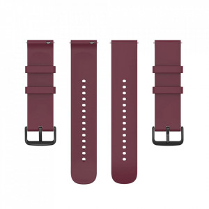 Curea pentru Samsung Galaxy Watch 4/5/Active 2, Huawei Watch GT 3 (42mm)/GT 3 Pro (43mm) - Techsuit Watchband 20mm (W001) - Dark Red - Img 4
