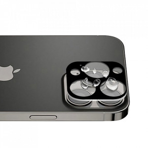 Folie Camera pentru iPhone 13 Pro / iPhone 13 Pro Max - Techsuit Full Camera Glass - Black - Img 4
