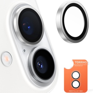 Folie Camera pentru iPhone 16 Plus - Torras Lensguard Camera Protector - Titanium Grey - Img 3