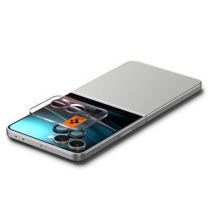 Folie Camera pentru Samsung Galaxy Z Flip7 (set 2) - Spigen Glas.tR Optik EZ Fit Pro HD - Black - Img 4