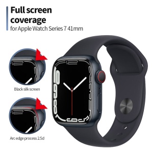 Folie pentru Apple Watch 7 / 8 (45mm) cu Aplicator - Blueo High Molecule Screen Protector - Black - Img 8