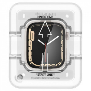 Folie pentru Apple Watch 7 / 8 45mm (set 2) - Spigen ProFlex EZ Fit - Black - Img 6